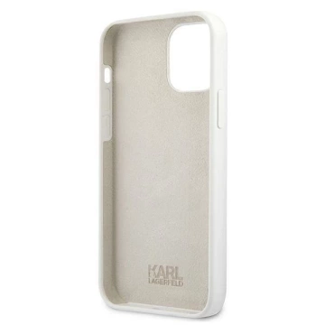 Karl Lagerfeld KLHCP12SSLKHWH iPhone 12 mini 5,4" biały/white Hardcase Silikon Karl`s Head